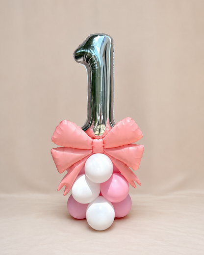 Giant Number Balloon Structure With Bow