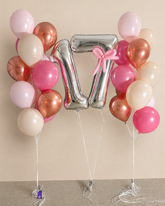 Giant Number With 24 Balloons Bouquet
