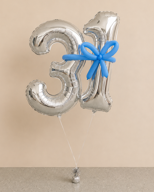 Giant Connected Double Number Helium Balloons With Weight