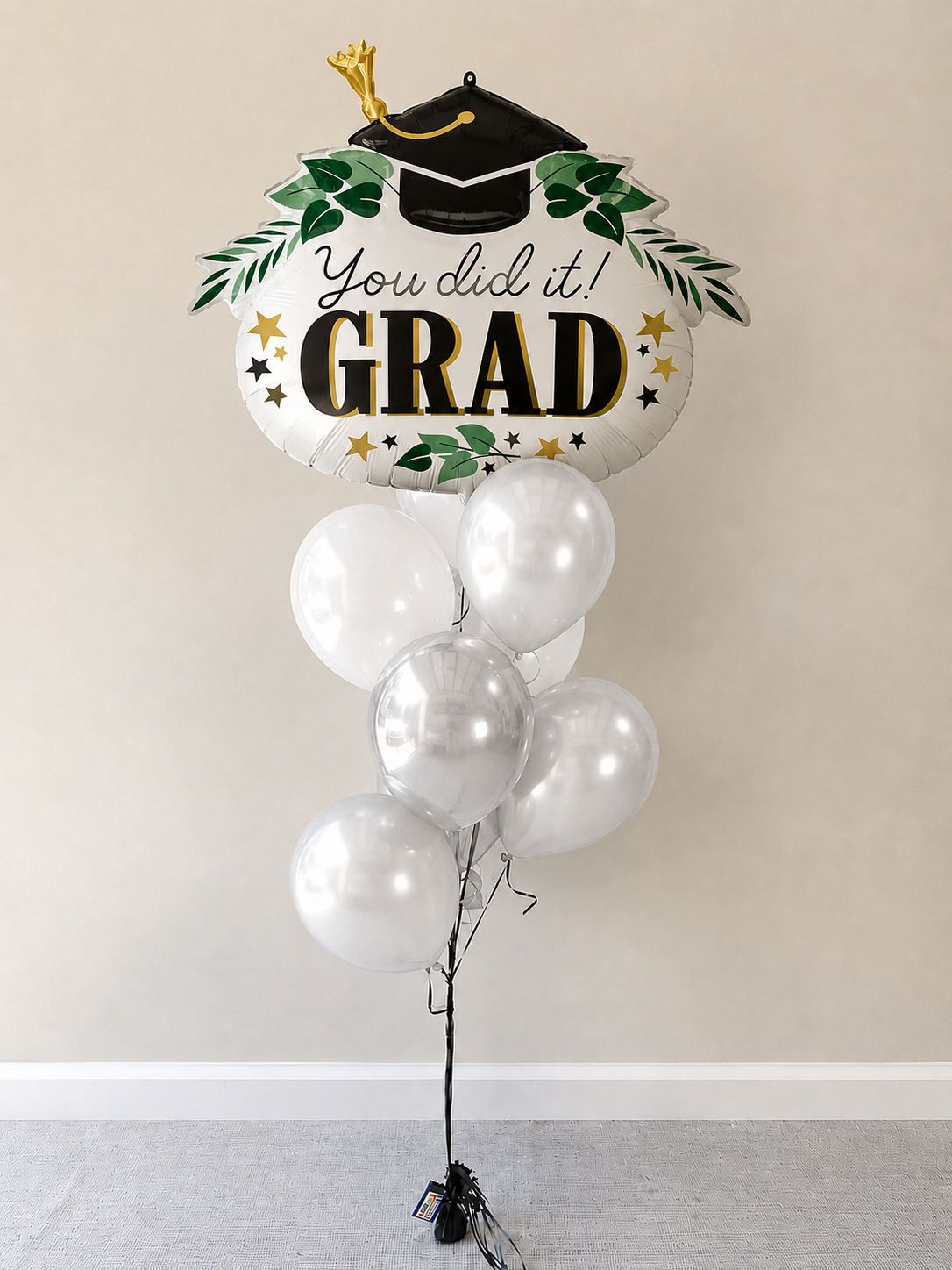 XXL Jumbo You Did It Grad Balloon Bouquet With Helium Any Color