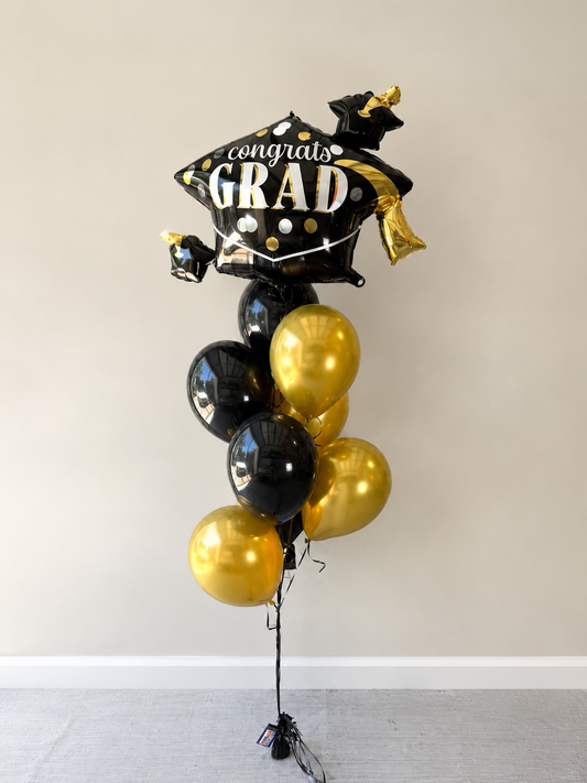 XXL Jumbo Congrats Grad Hat Balloon Bouquet With Helium (Copy)