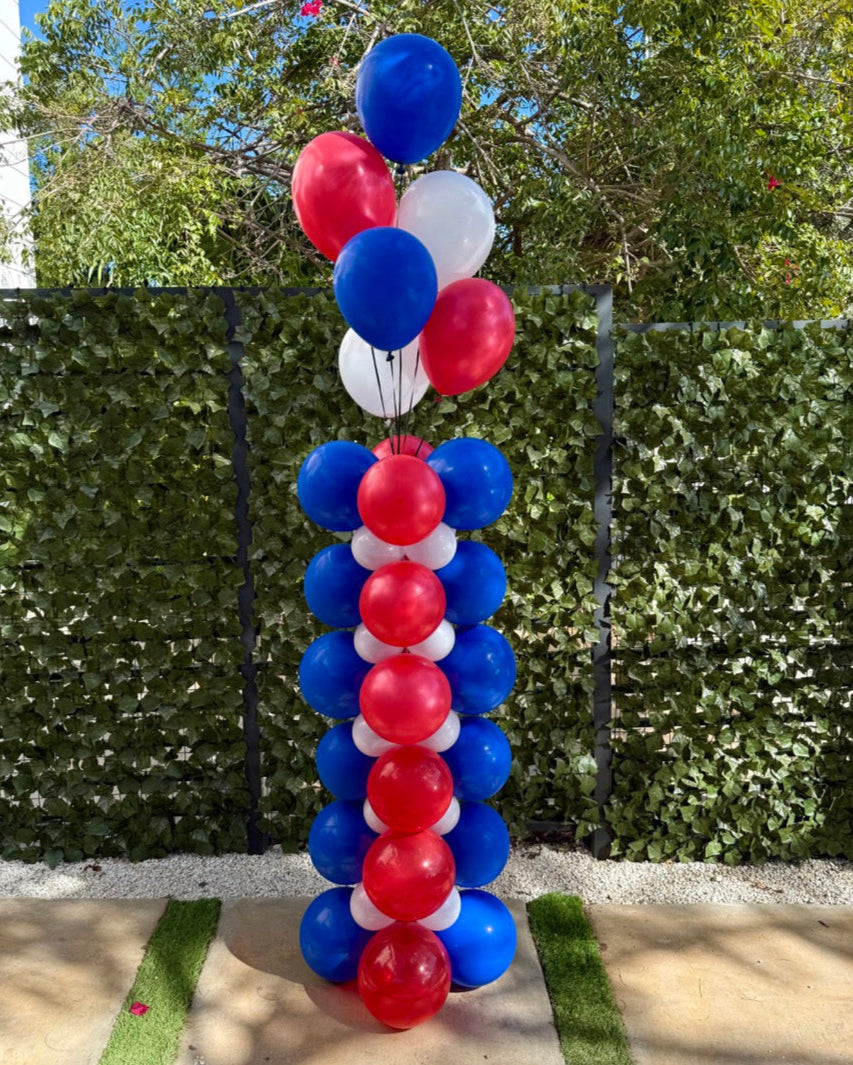 Straight Pattern Freestanding Balloon Column