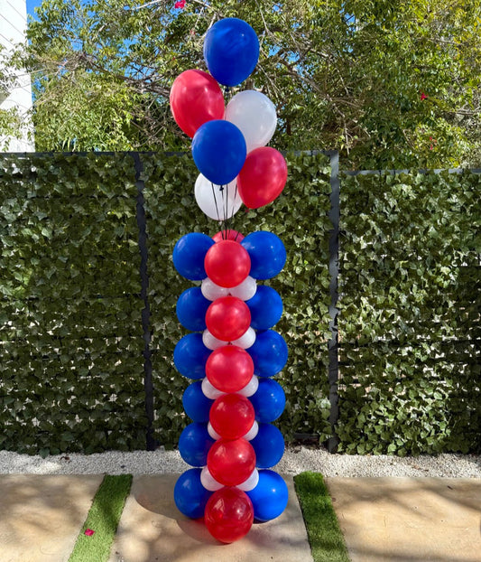 Straight Pattern Freestanding Balloon Column