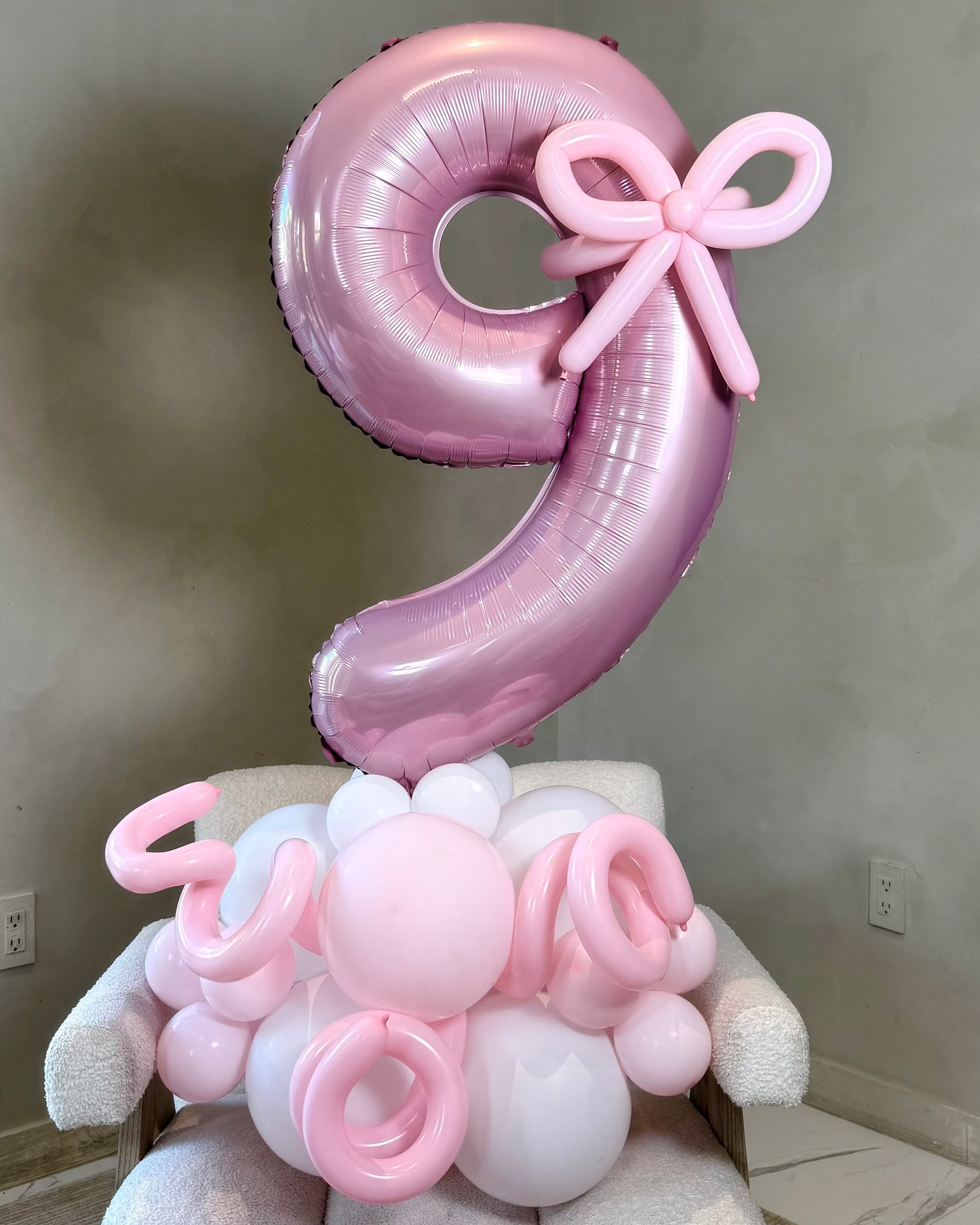 Giant Number Helium Balloon Birthday Structure Any Color Any Number