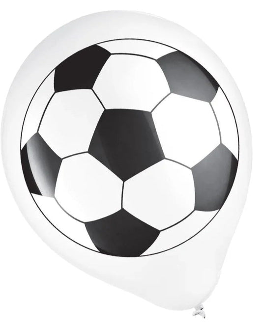 Soccer Ball 12" Latex Balloon With Helium