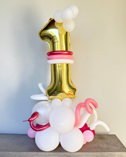 Giant Number Helium Balloon Birthday Structure Any Color Any Number