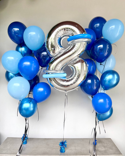 Giant Number With 24 Balloons Bouquet