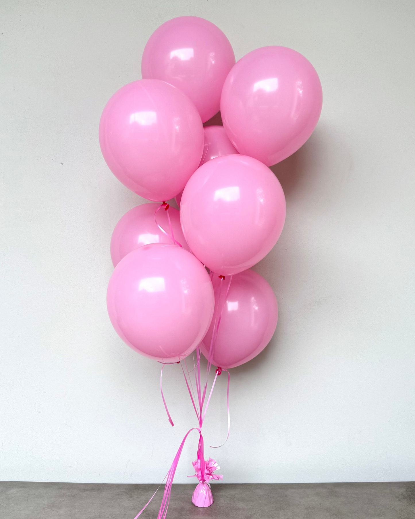 8 Helium Balloon Bouquet With Weight Any Color