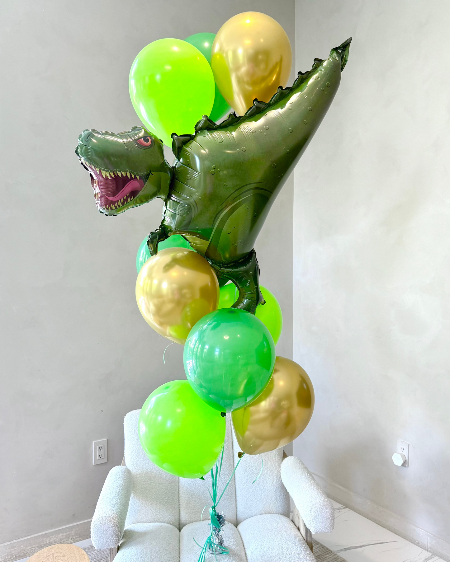 King Of The Jurassic T-Rex Dinosaur Balloon Bouquet With Weight