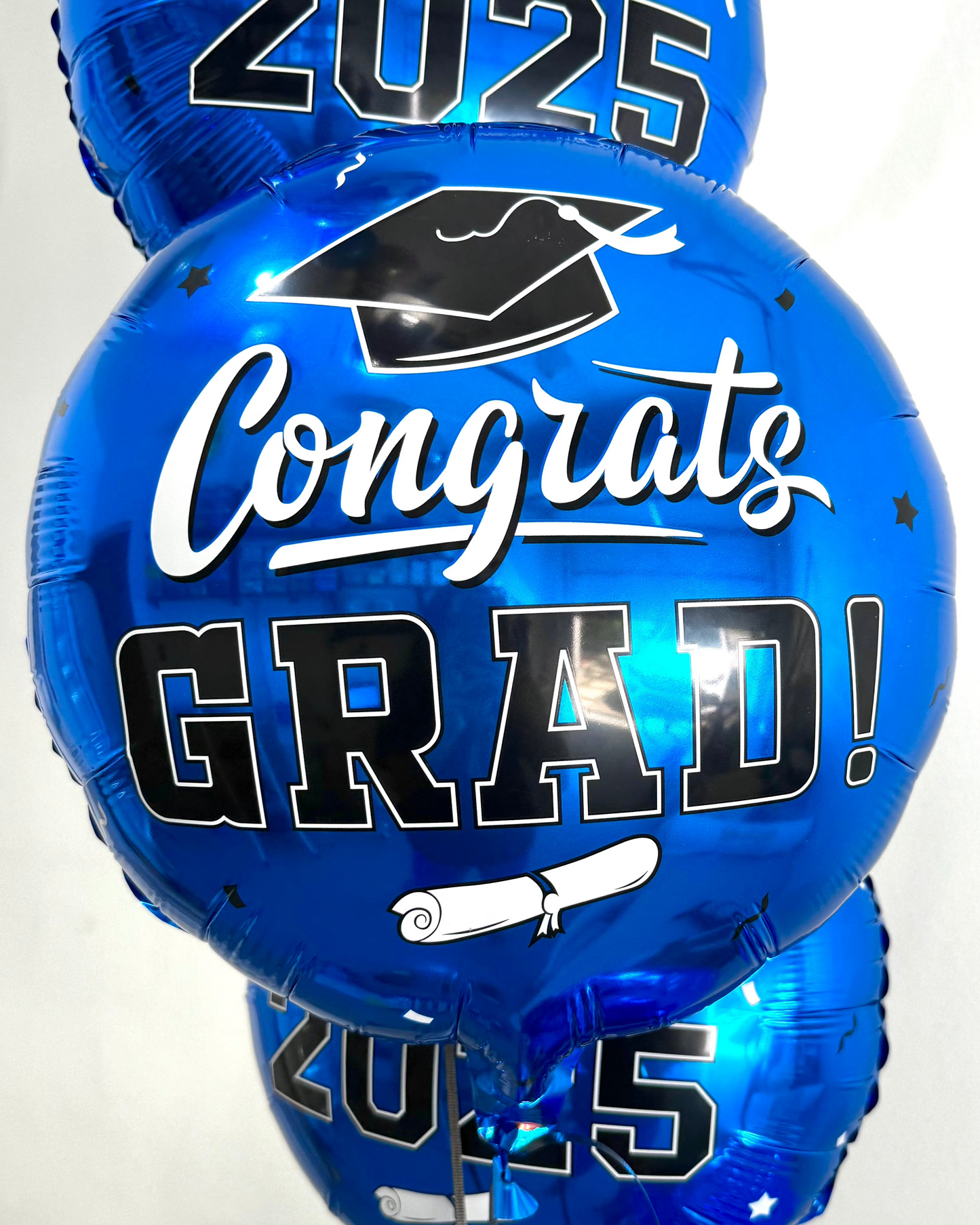 Class of 2025 Graduation Blue Foil Balloon 18" With Helium