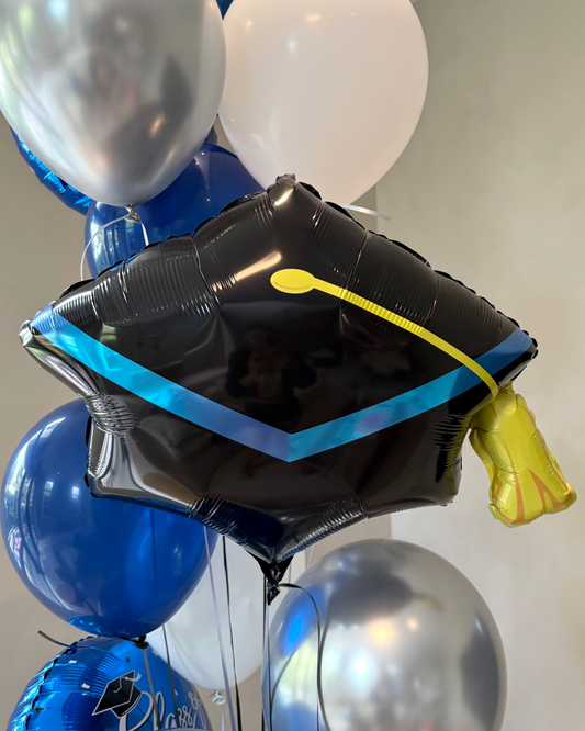 Graduation Cap 18" Foil Balloon With Helium