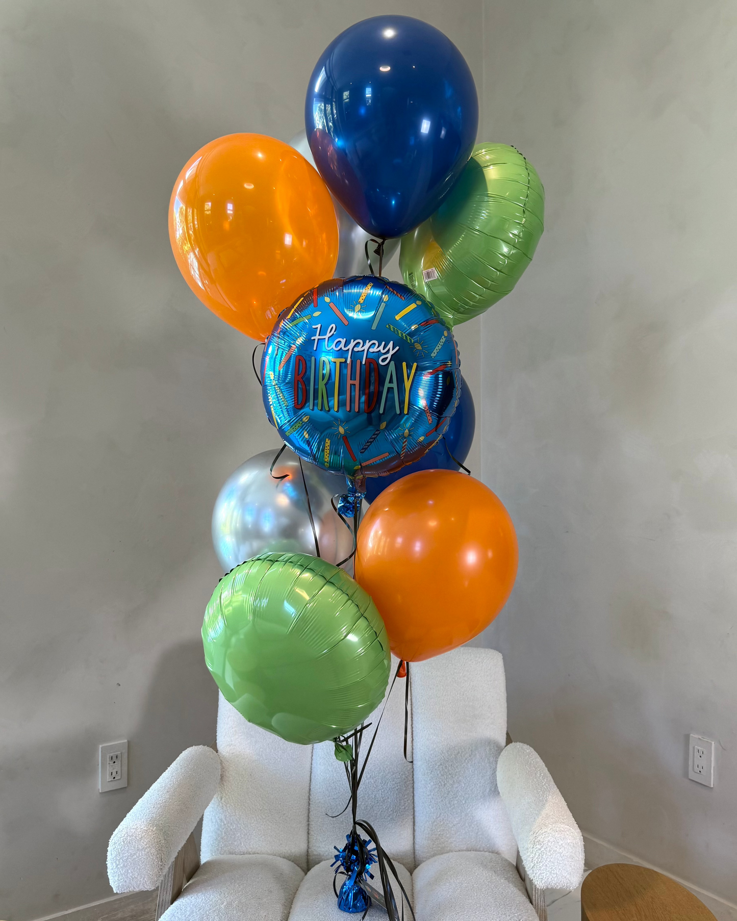 "For Him" Happy Birthday Balloon Bouquet With Weight