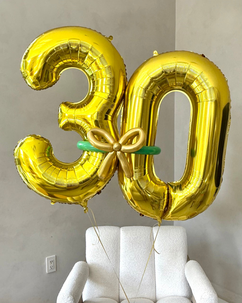 Giant Connected Double Number Helium Balloons With Weight