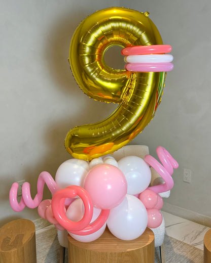 Giant Number Helium Balloon Birthday Structure Any Color Any Number