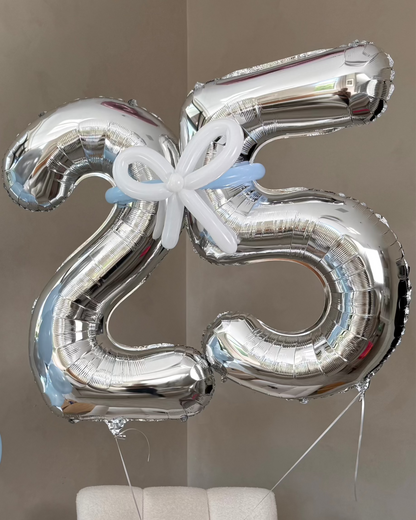 Giant Connected Double Number Helium Balloons With Weight