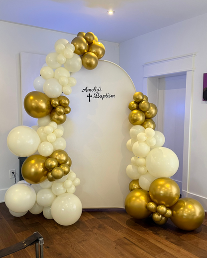 Giant  Backdrop Arch Balloon Set Up Any Color Any Text