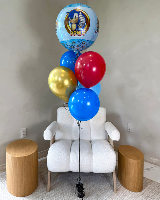 Sonic The Hedgehog Giant Orbz With 5 Helium Balloons Bouquet