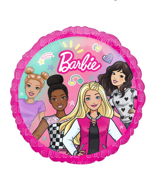 Barbie And Friends 18" Pink Foil Balloon With Helium