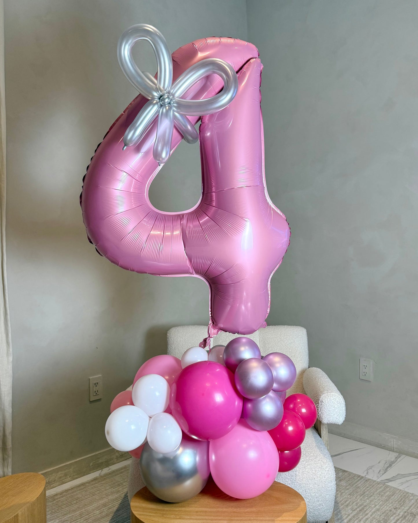 Giant Number Helium Balloon Birthday Structure Any Color Any Number