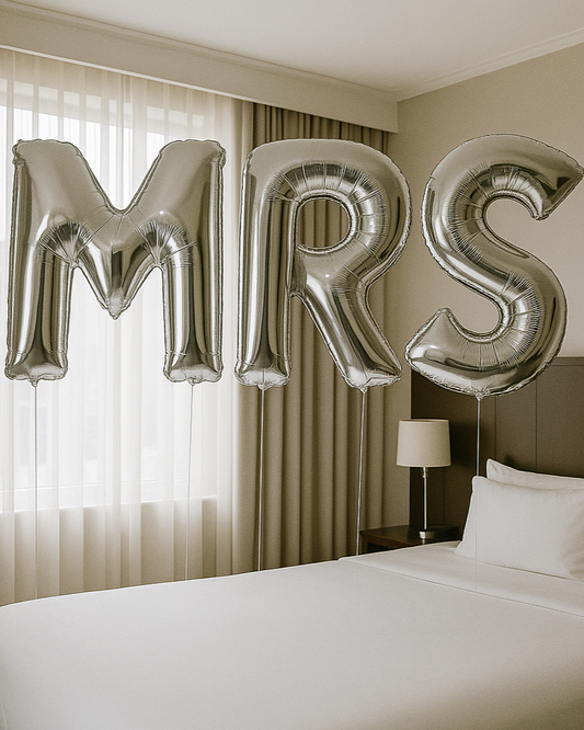 Giant 34" Letter Balloons 3 Balloons Spells Out The Word Mrs For Bachelorette With Helium