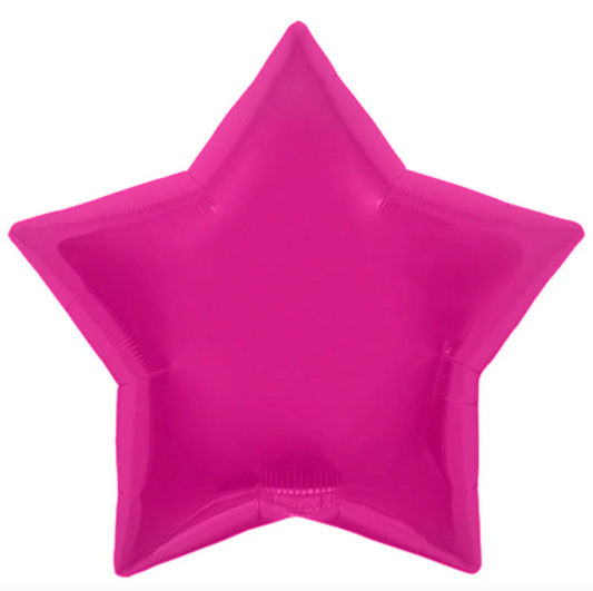 Star Shaped Pink Foil Balloon 18" With Helium