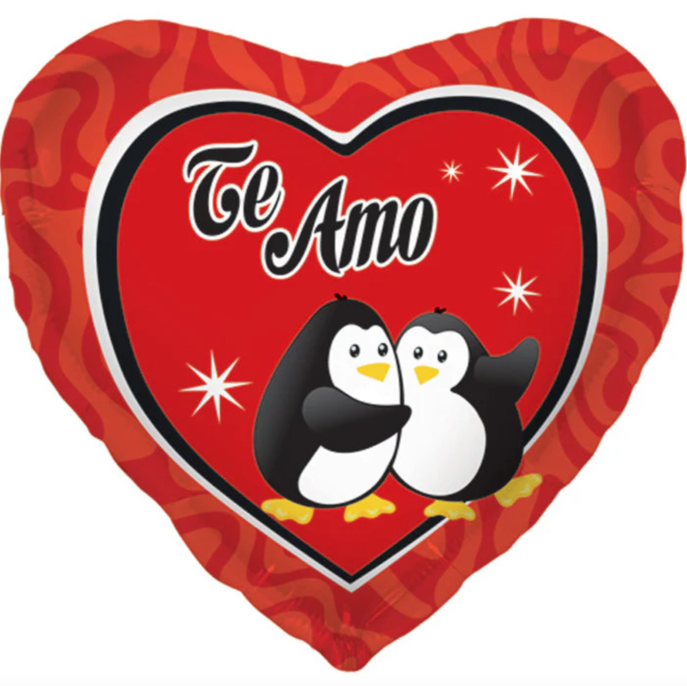 "Te Amo" Penguin Foil Heart 18" Balloon With Helium