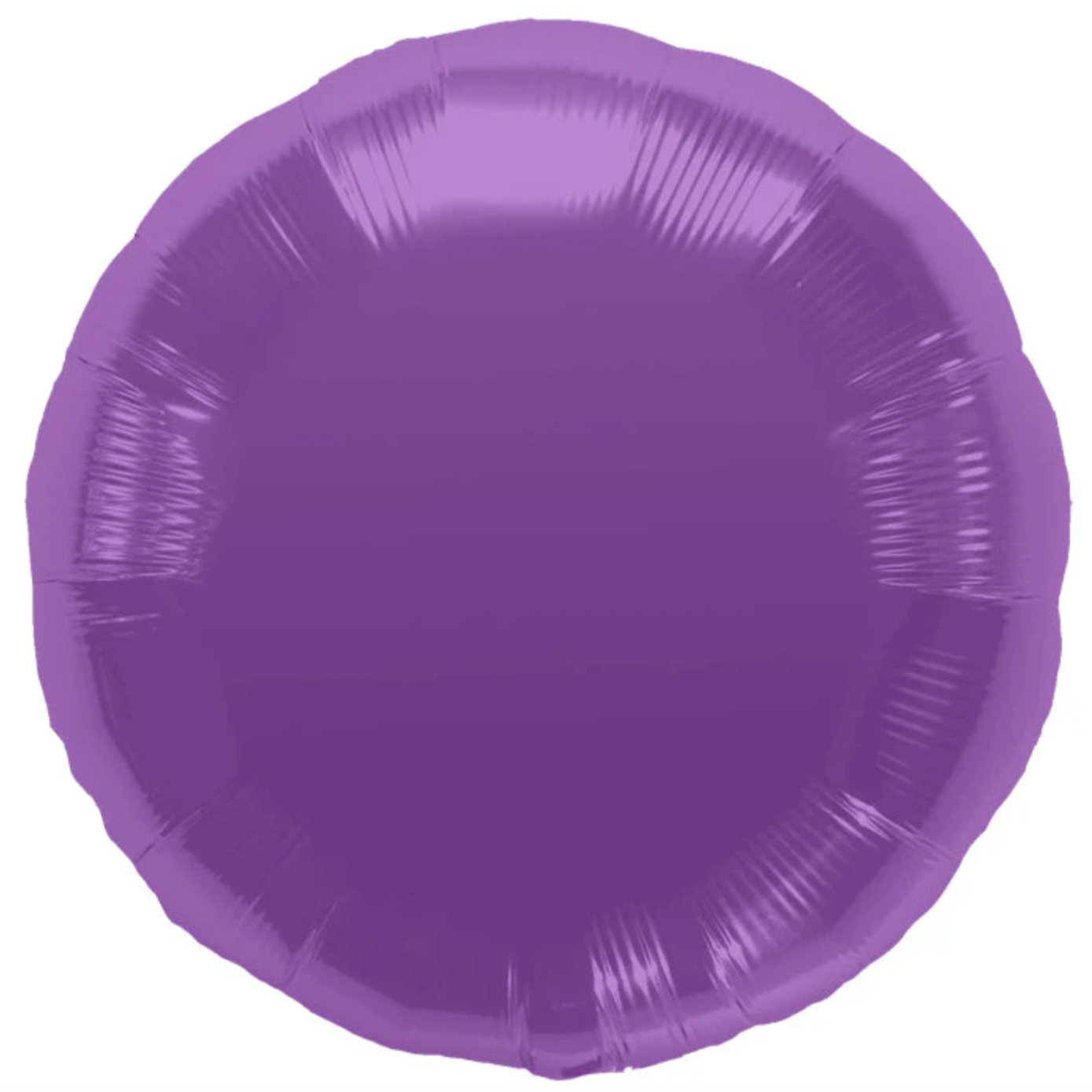 Purple Foil Balloon 18" With Helium Circle Shaped Round
