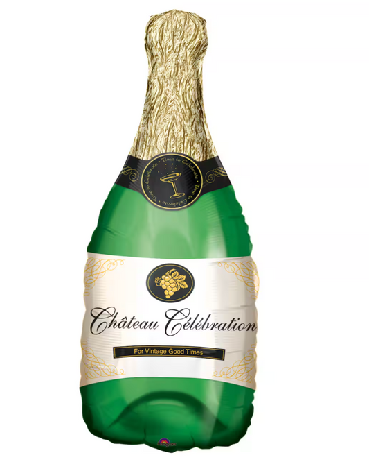 Giant 36" Champagne Bottle Celebration Balloon With Helium