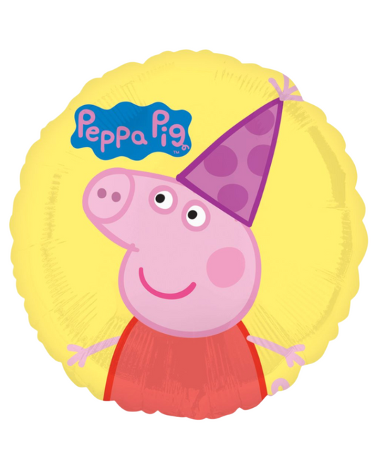 Peppa Pig Yellow Foil Balloon With Helium 18"