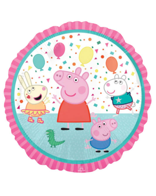 Peppa Pig And Friends Pink Foil Balloon With Helium 18"