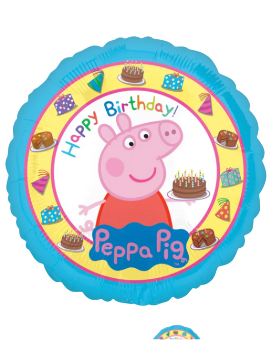 Peppa Pig Happy Birthday Foil Balloon With Helium 18"