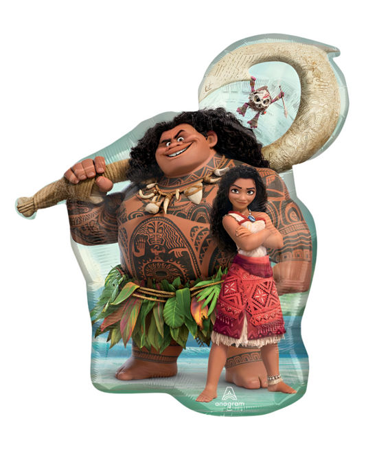Giant 33" Moana 2 and Maui Balloon With Helium