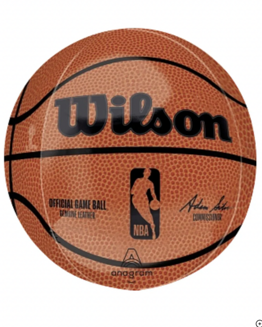 Giant Sphere Shaped NBA Basketball Foil Balloon With Helium