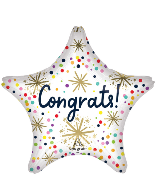Giant Congratulations 40" Foil Balloon With Helium