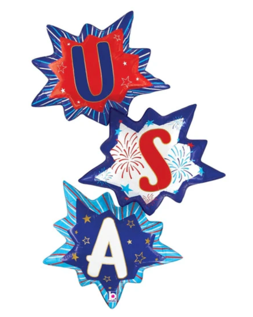 Giant 41" USA Foil Balloon With Helium