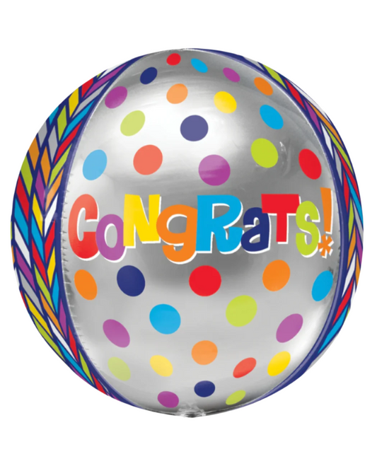 Giant Orb Congrats Balloon With Helium