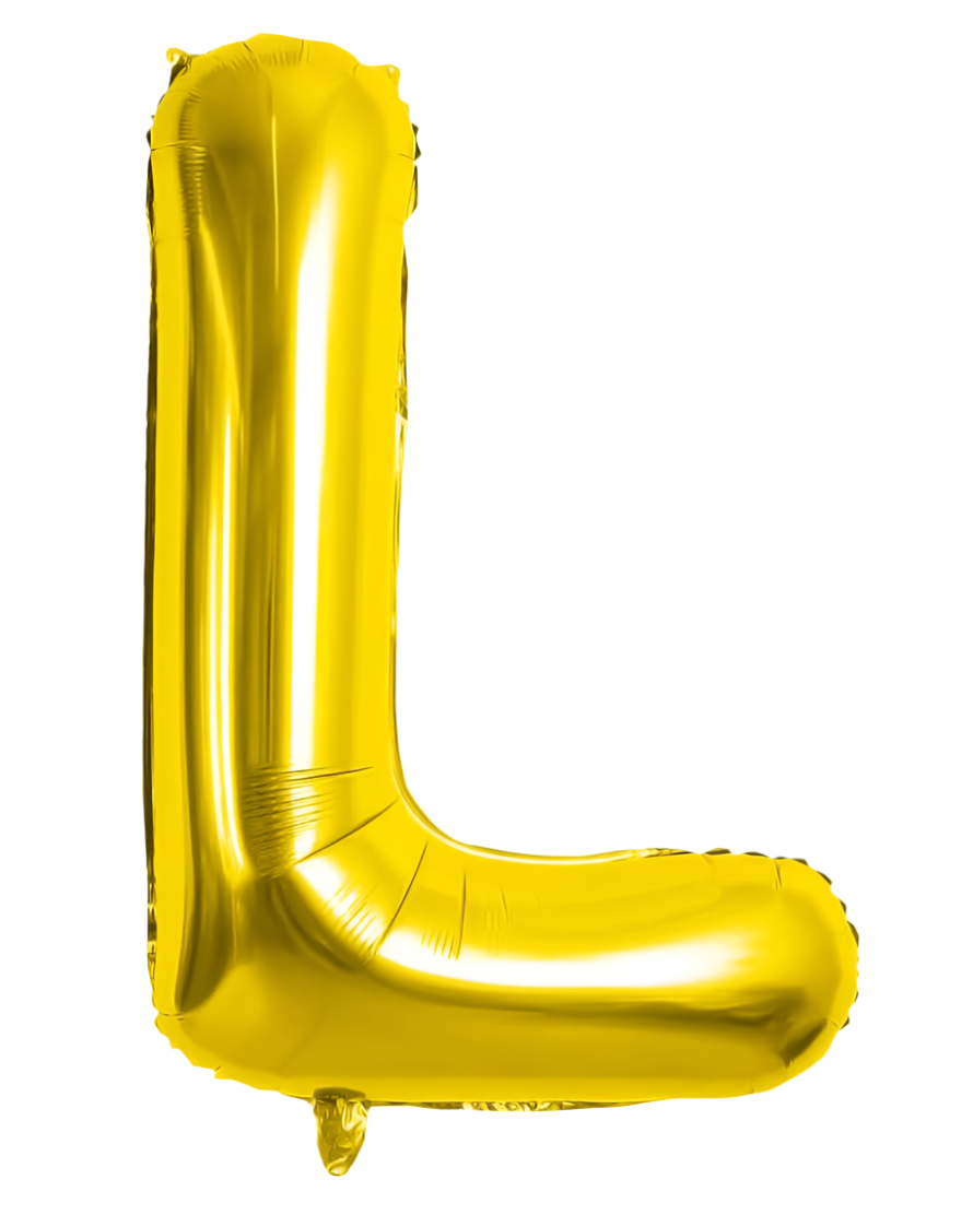 Giant Letter Balloon 40" Letter L Gold
