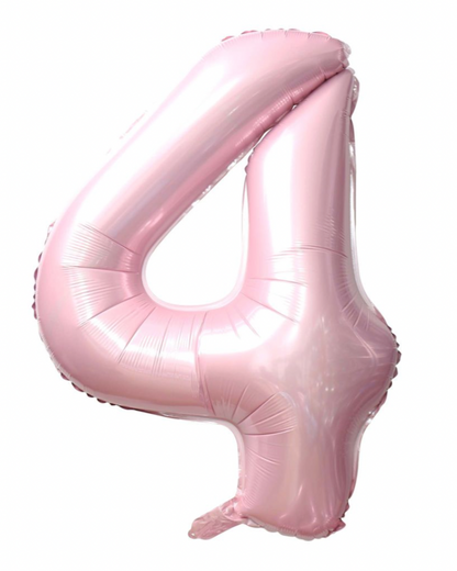 Giant Pink 40" Foil Number Balloon With Helium