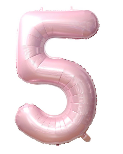 Giant Pink 40" Foil Number Balloon With Helium