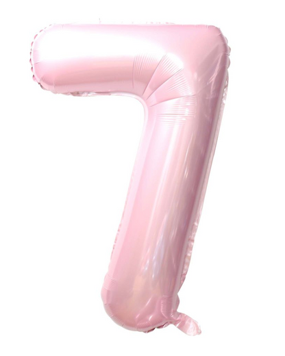 Giant Pink 40" Foil Number Balloon With Helium