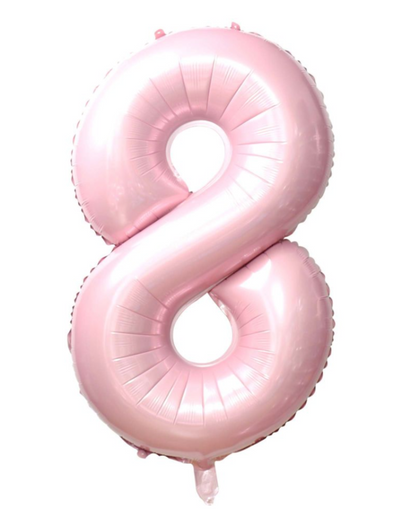Giant Pink 40" Foil Number Balloon With Helium