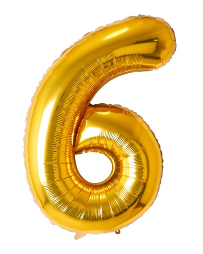Giant Gold 40" Foil Number Balloon With Helium