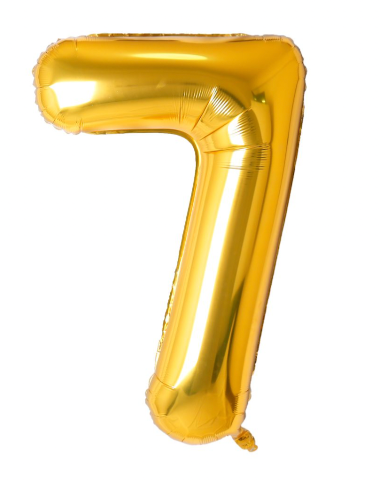 Giant Gold 40" Foil Number Balloon With Helium