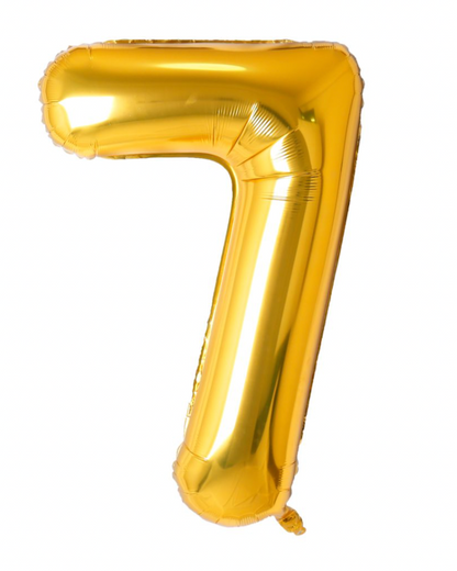Giant Gold 40" Foil Number Balloon With Helium
