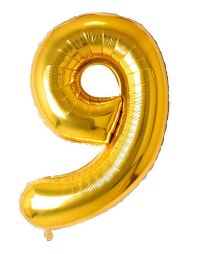Giant Gold 40" Foil Number Balloon With Helium