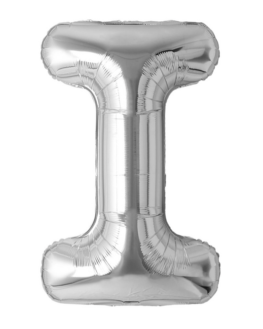 Giant Letter I Balloon 40" Silver