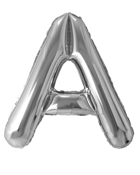 Giant Letter A Balloon 40" Silver