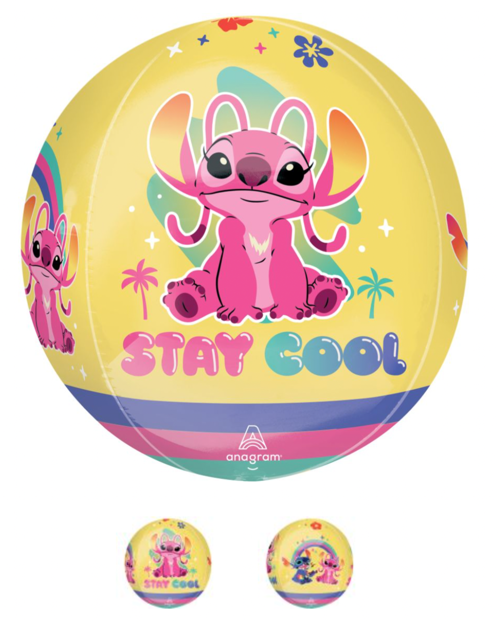 Stitch And Angel Giant 24" Orbz Balloon With Helium