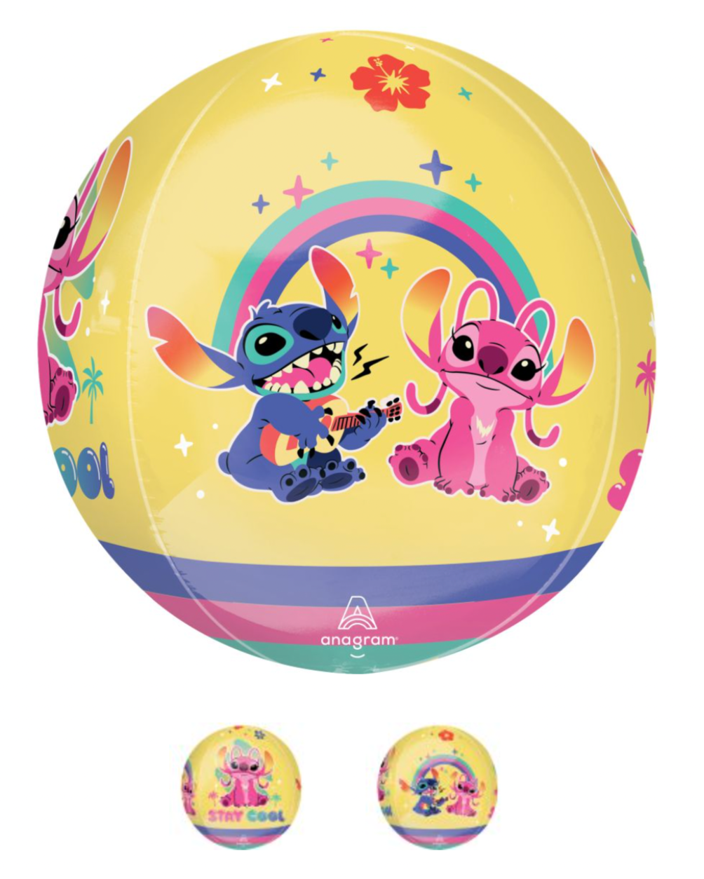 Stitch And Angel Giant 24" Orbz Balloon With Helium