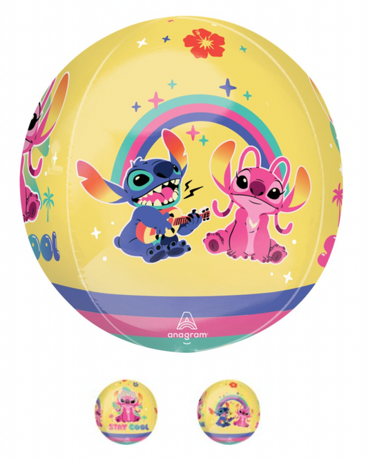 Stitch And Angel Giant 24" Orbz Balloon With Helium